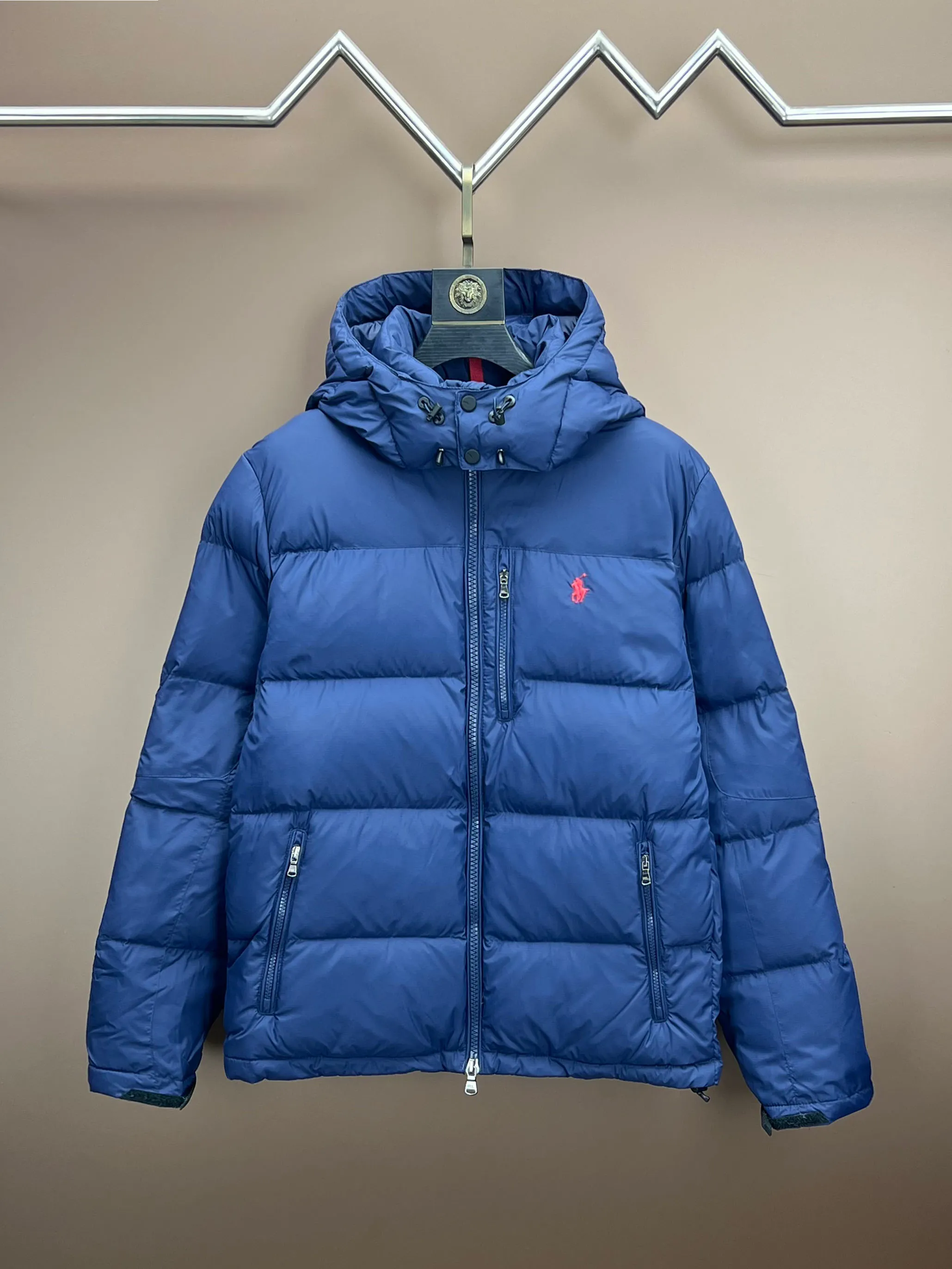 P800 Ralph Lauren classic down jacket, 80% white duck down filling, customized hardware, waterproof and anti-static fabric, three-layer lining to prevent velvet running, color, blue, black, size smLXL